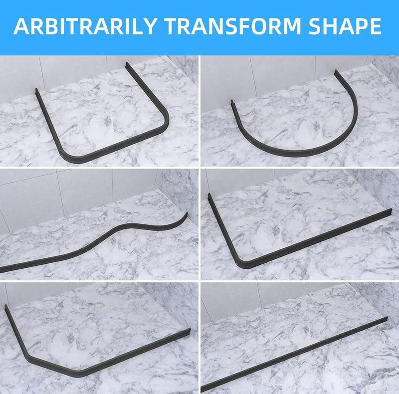 Duzzy 39 Inch Collapsible Shower Water Dam Shower Stopper Barrier and Retention System and Keeps Water Inside Threshold Dry and Wet Separation Suitable for Bathroom and Kitchen - Image 5